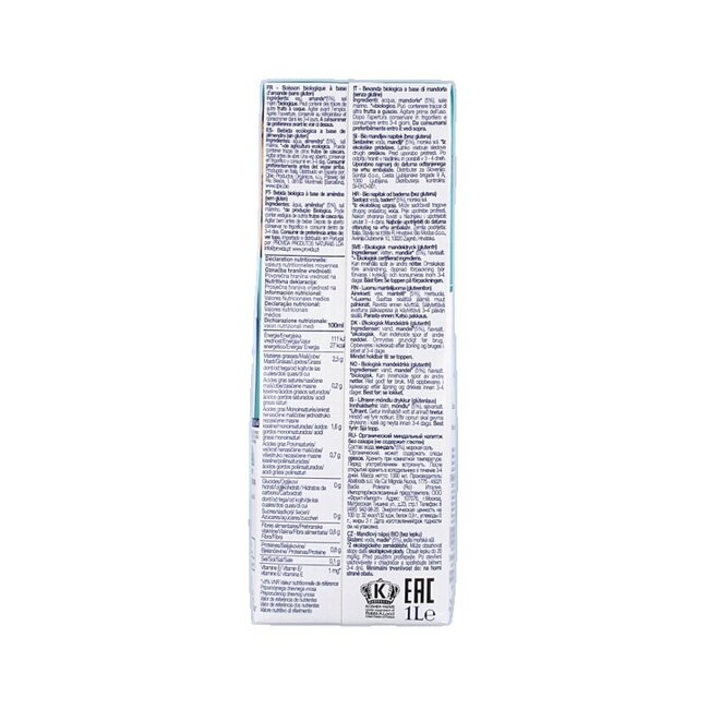 Boisson aux amandes non sucrée bio 1 litre