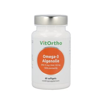 VitOrtho Omega-3 algenolie EPA 75mg DHA 150mg vegan 60 Vegetarische capsules