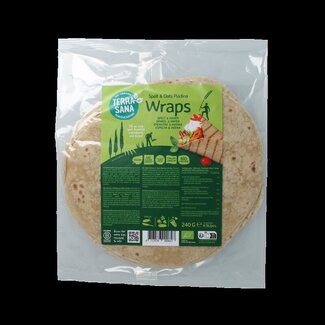 TerraSana Piadina wraps spelt en haver bio 240 Gram