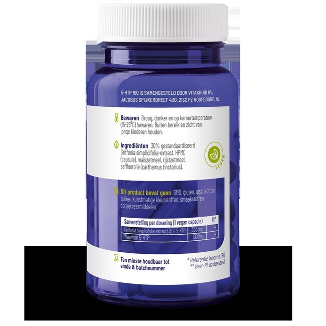 5-HTP 100mg 60 Vegetarische capsules