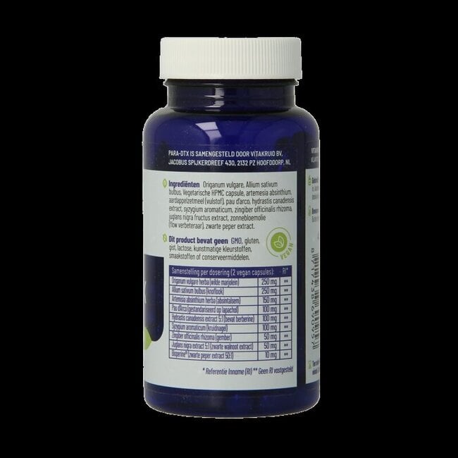 PARA DTX Formule à base de plantes Origan & Ail 60 Capsules Végétariennes