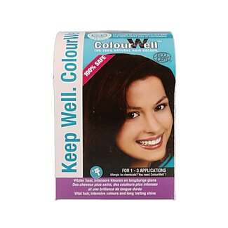 Colourwell 100% Natuurlijke haarkleur donker kastanje bruin 100 Gram
