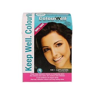 Colourwell 100% Natuurlijke haarkleuring mild zwart 100 Gram