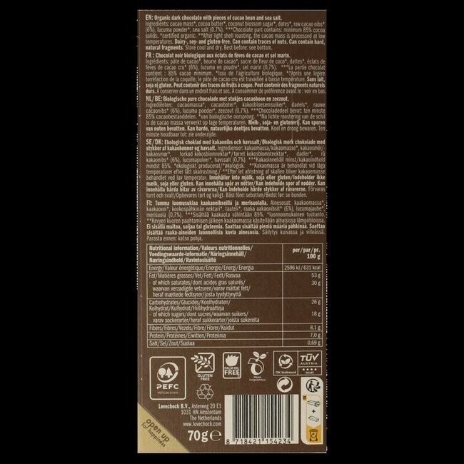 Sweet nibs & sel marin bio 70 g