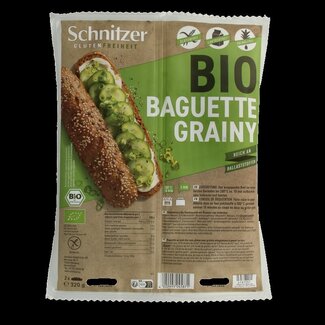 Schnitzer Baguette grainy glutenvrij bio 2 Stuks