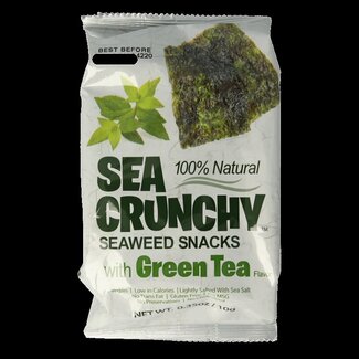 Sea Crunchy Nori zeewier snacks groene thee 10 Gram