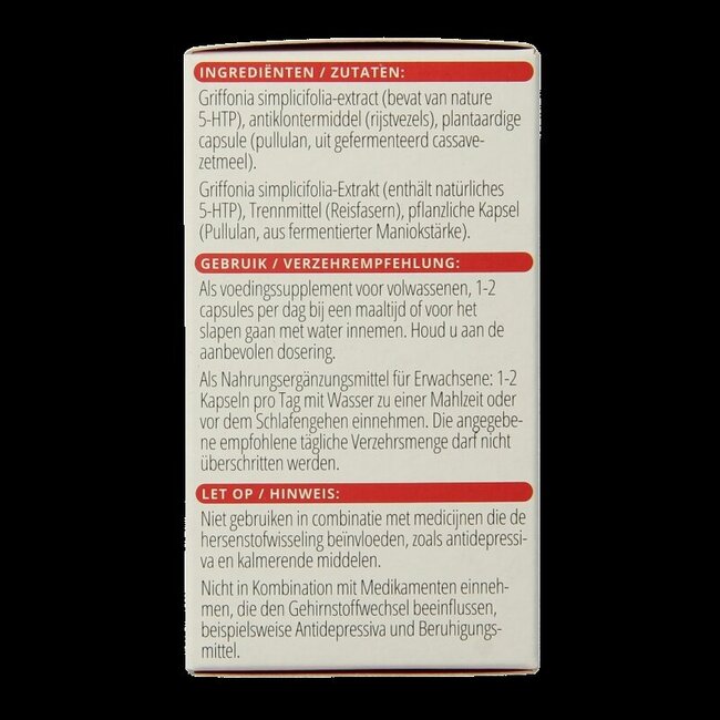 5-HTP 100mg 60 Vegetarische capsules