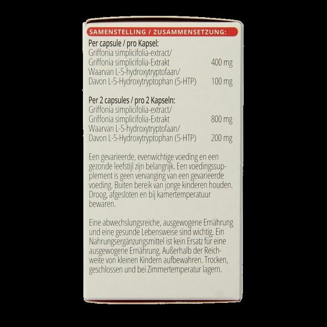 5-HTP 100mg 60 capsules végétariennes