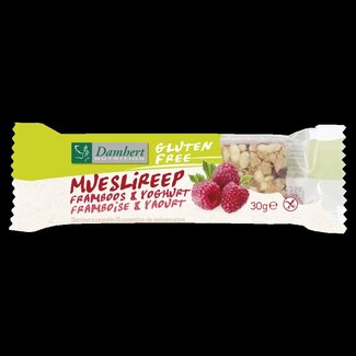 Damhert Mueslireep framboos glutenvrij 30 Gram