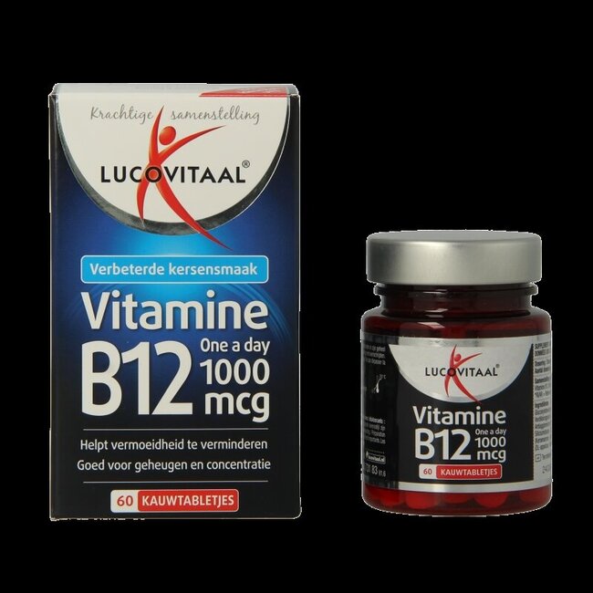 Vitamine B12 1000mcg 60 Kauwtabletten