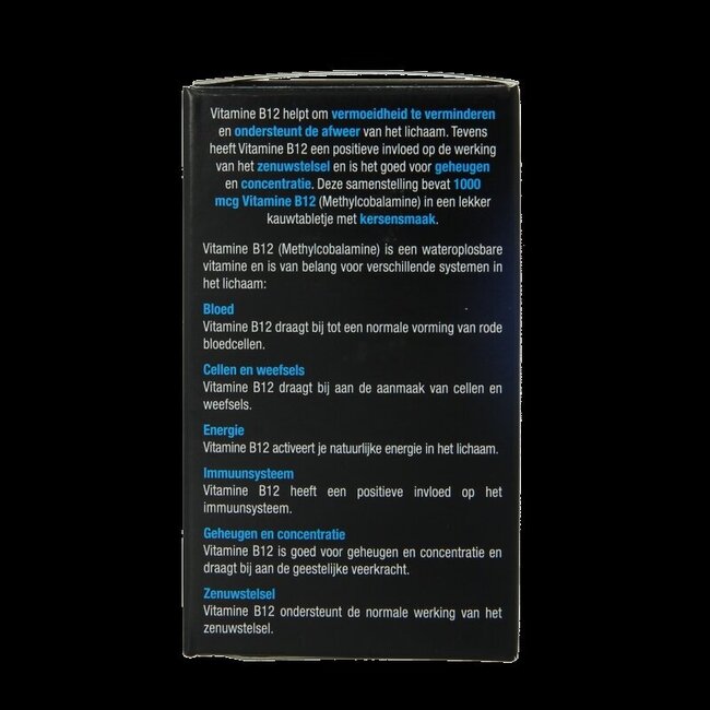 Vitamine B12 1000 mcg 60 Comprimés à Croquer
