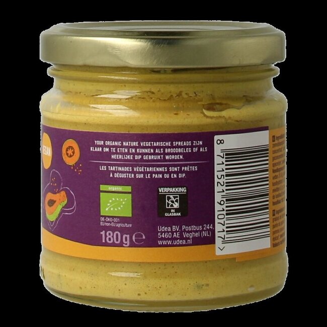Pâte à tartiner papaye-curry bio 180 grammes