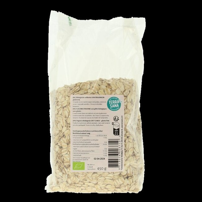 Havervlokken glutenvrij bio 450 Gram