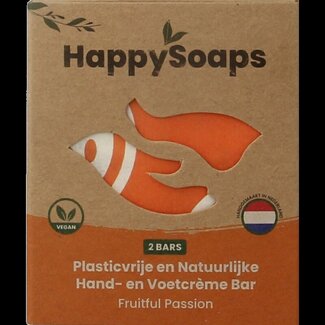 Happysoaps Hand & voetcreme bar fruitful passion 40 Gram