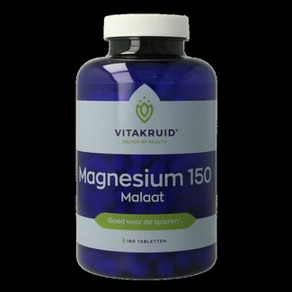 Vitakruid Magnésium 150 Malate avec Vitamine B6 (P-5-P) 180 Comprimés