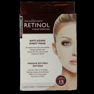 Retinol Anti-aging sheet mask 5 Stuks