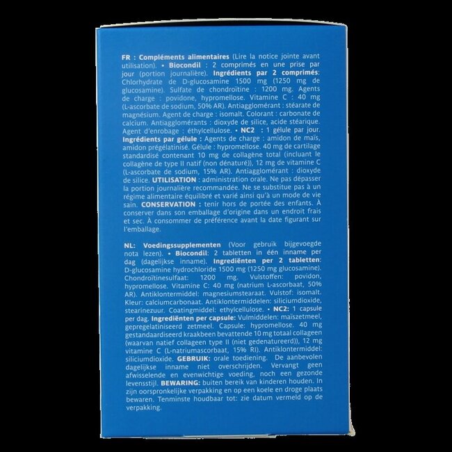 Biocondil 180 comprimés + NC2 90 gélules pack 1 Set