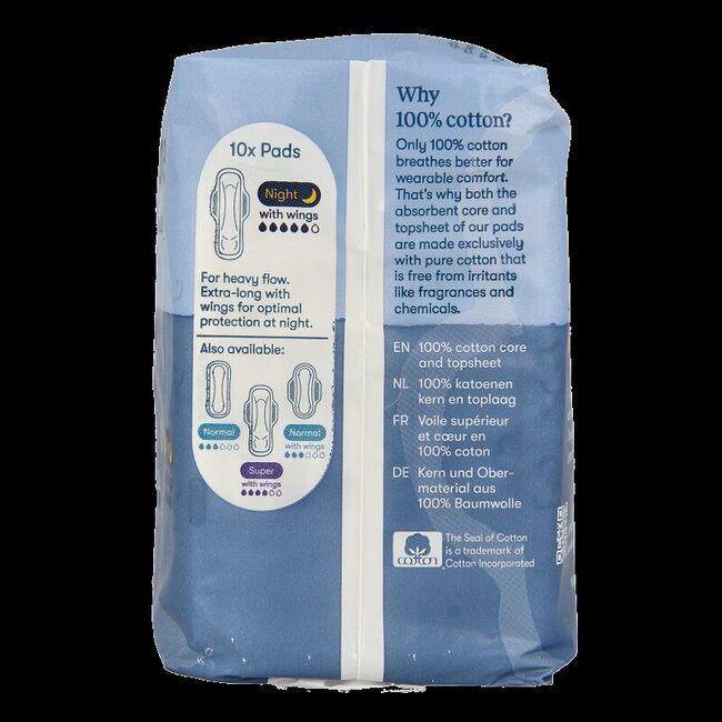 Serviettes hygiéniques ultra nuit 10 pièces