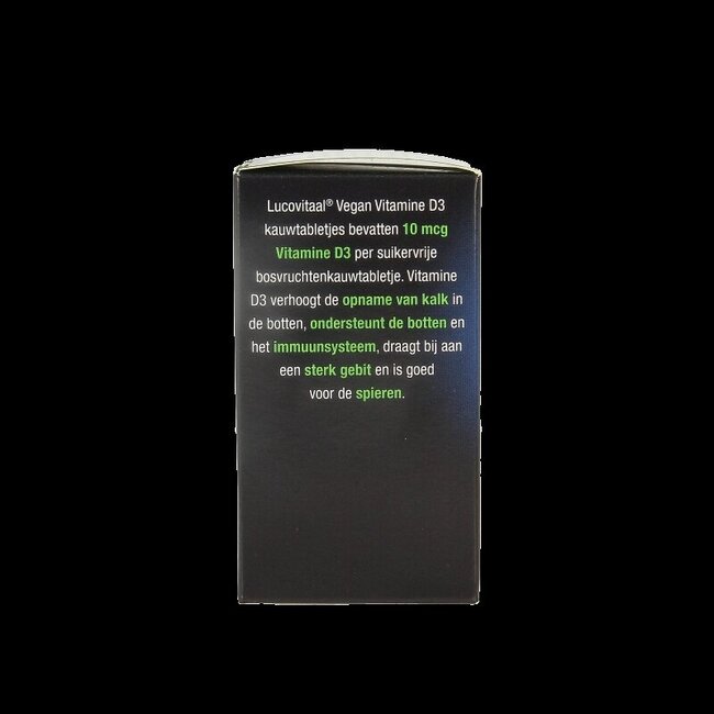 Vitamine D3 10 mcg (400 UI) végane 60 comprimés à croquer