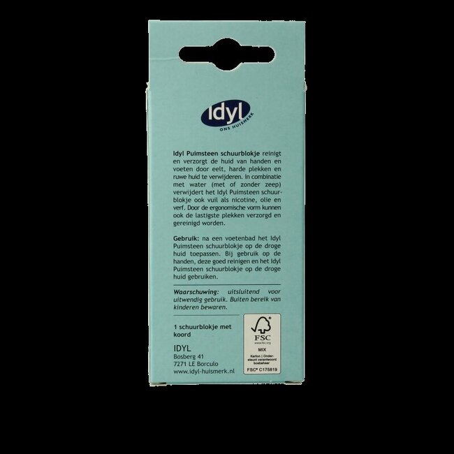 Bloc de ponçage en pierre ponce callosités et peaux rugueuses 1 pièce