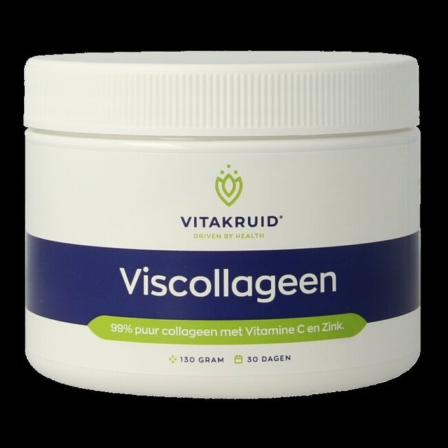 Viscollageen 99% puur collageen vitamine C & zink 130 Gram