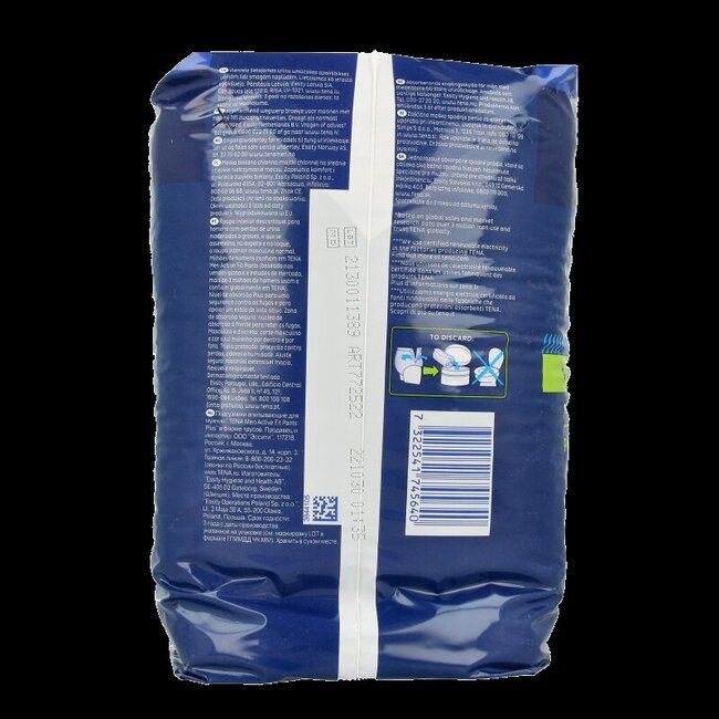 Men active fit pants plus S/M 12 Stuks