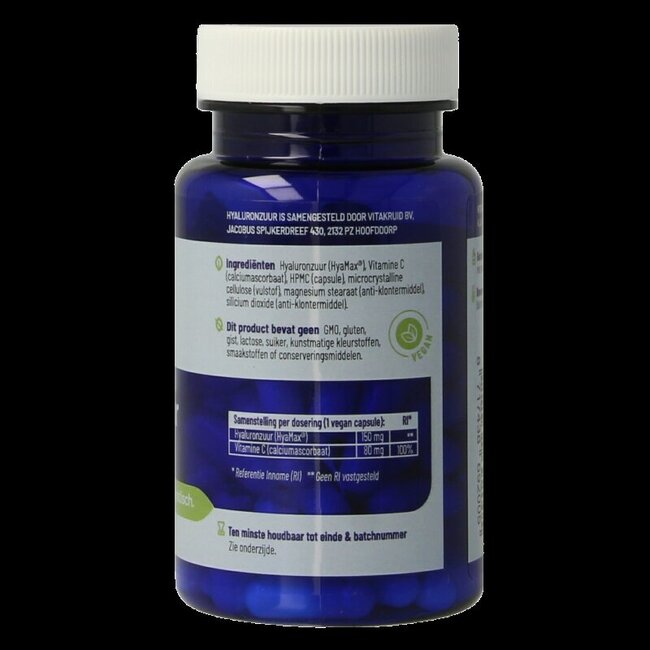 Hyaluronzuur 150 HyaMax met vitamine C Anti-Aging 60 Vegetarische capsules