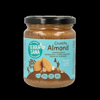 TerraSana Amandelpasta bruin crunchy bio 250 Gram