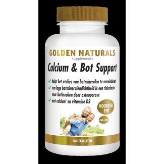 Golden Naturals Calcium & bot support 180 Tabletten