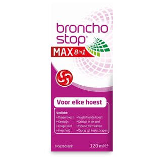 Bronchostop Sirop contre la toux max 8 en 1 120 Millilitres