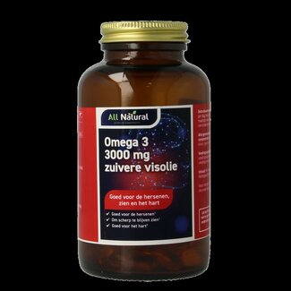 All Natural Omega 3 3000mg zuivere visolie 100 Capsules