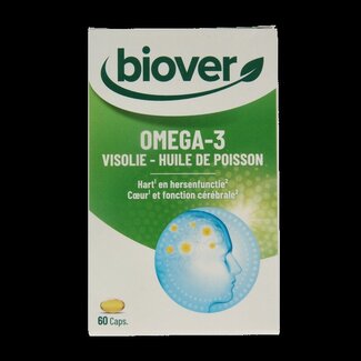 Biover Huile de poisson Oméga 3 60 capsules