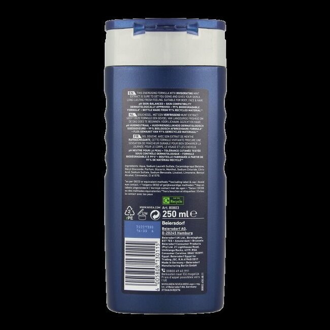 Gel douche Men Energy 250 ml