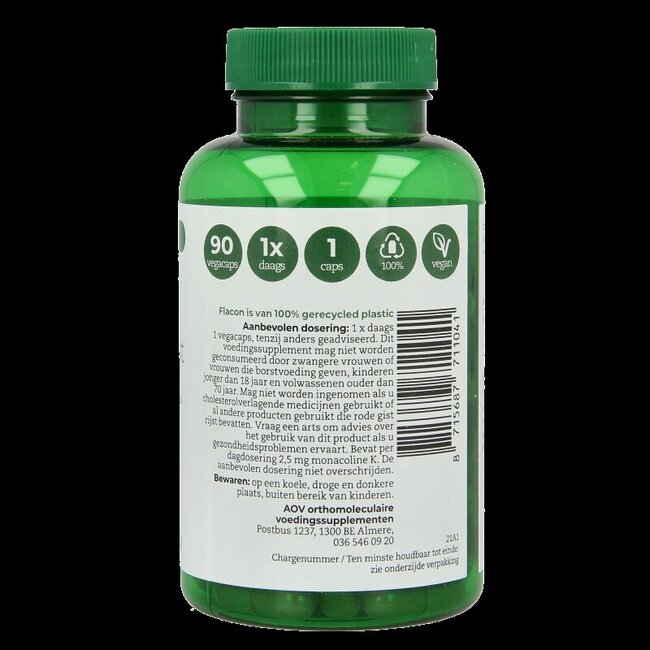 1104 Rode gist rijst extra 90 Vegetarische capsules
