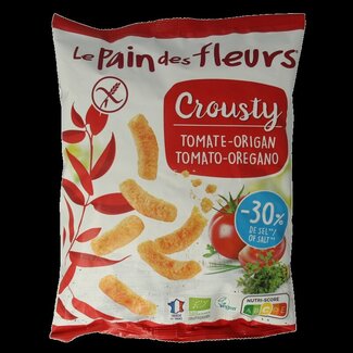 Pain Des Fleurs Chips gepoft tomaat basilicum glutenvrij bio vegan 75 Gram