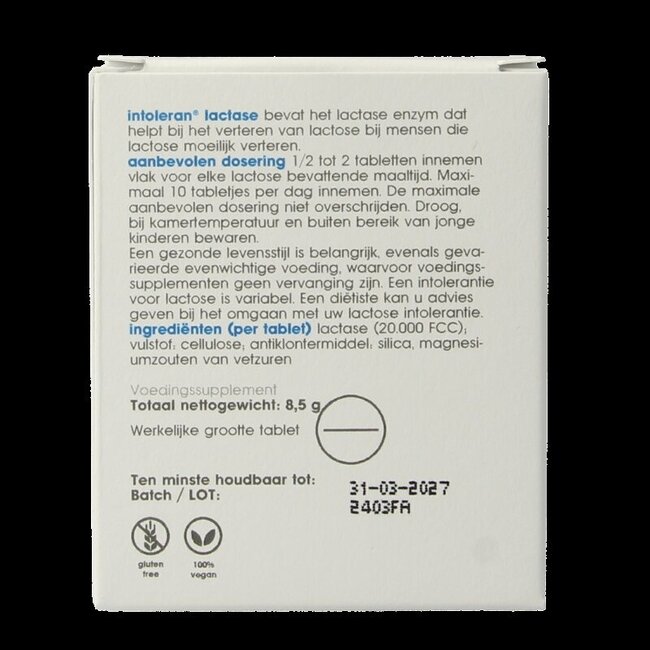 Lactase 20.000 50 Tabletten