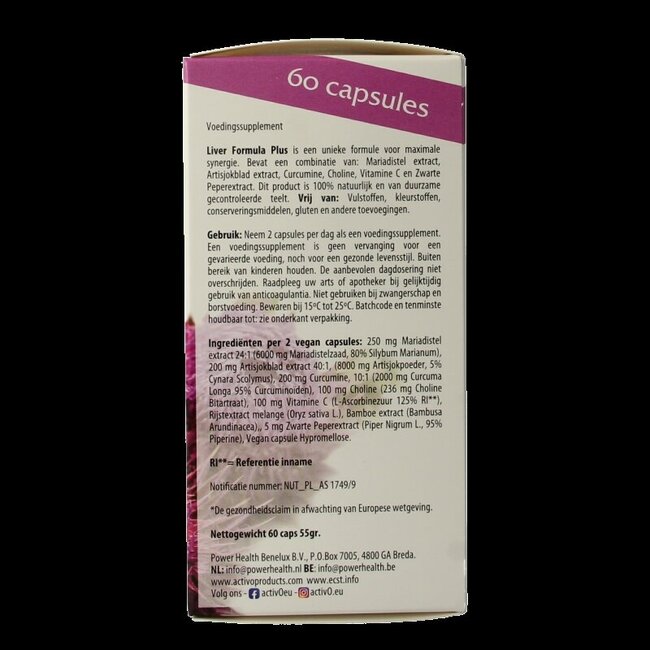 Liver formula plus 60 gélules végétales