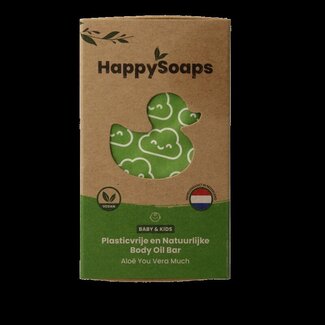 Happysoaps Baby & kids body oil bar aloe you very much 60 Gram