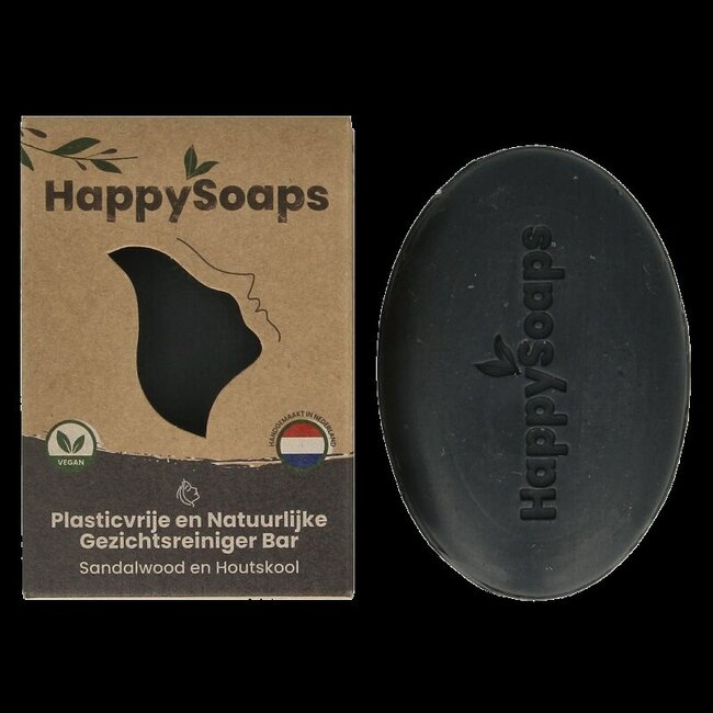 Gezichtsreiniger bar houtskool en sandelwood 70 Gram