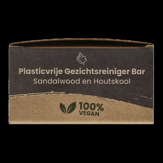 Gezichtsreiniger bar houtskool en sandelwood 70 Gram