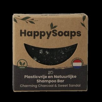 Happysoaps Shampoing solide Charming Charcoal & Sweet Sandal 70 g