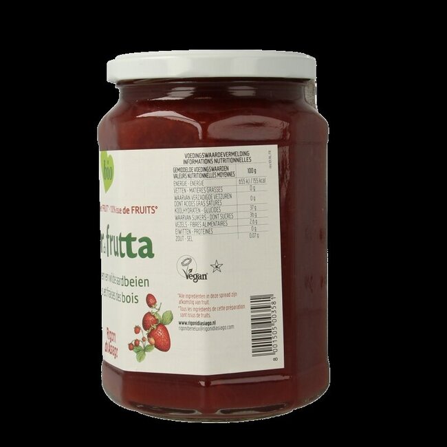 Aardbei & wilde aardbei jam bio 630 Gram