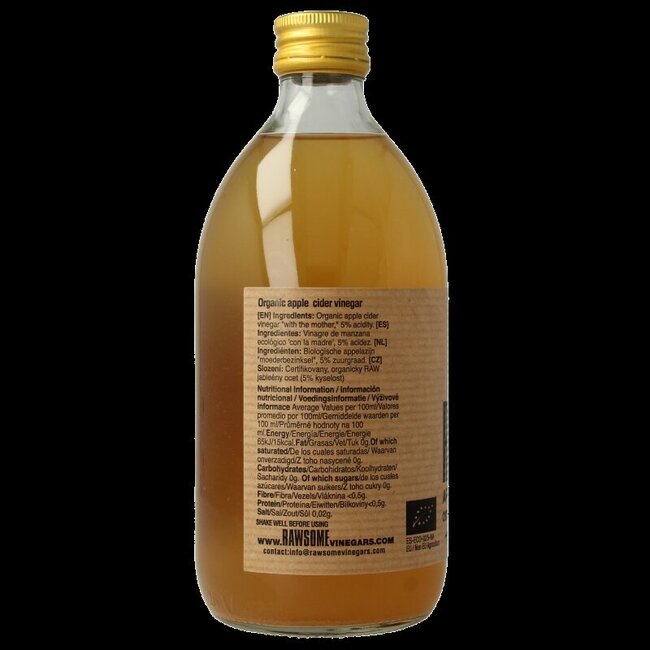 Vinaigre de cidre de pomme avec la mère bio 500 ml