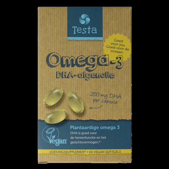 Omega 3 algenolie 250mg DHA vegan NL 60 Vegetarische capsules