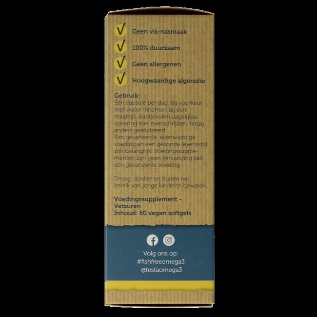Omega 3 algenolie 250mg DHA vegan NL 60 Vegetarische capsules
