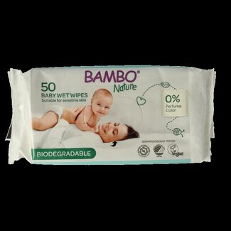 Bambo Lingettes humides Nature 50 pièces