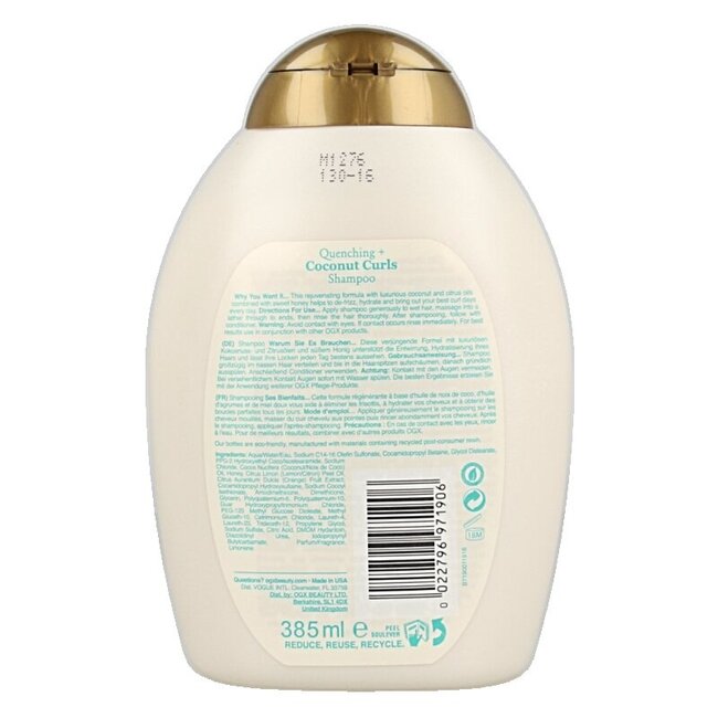 Shampoo quenching coconut curls 385 Milliliter