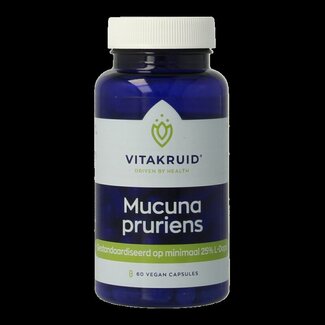 Vitakruid Mucuna pruriens 400 mg minimum 25 % L-Dopa 60 gélules végétales