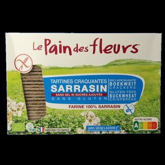 Pain Des Fleurs Boekweitcrackers zonder zout bio 300 Gram