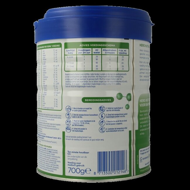 Nutrasense comfort+ AR opvolgmelk 2 (6+mnd) 700 Gram